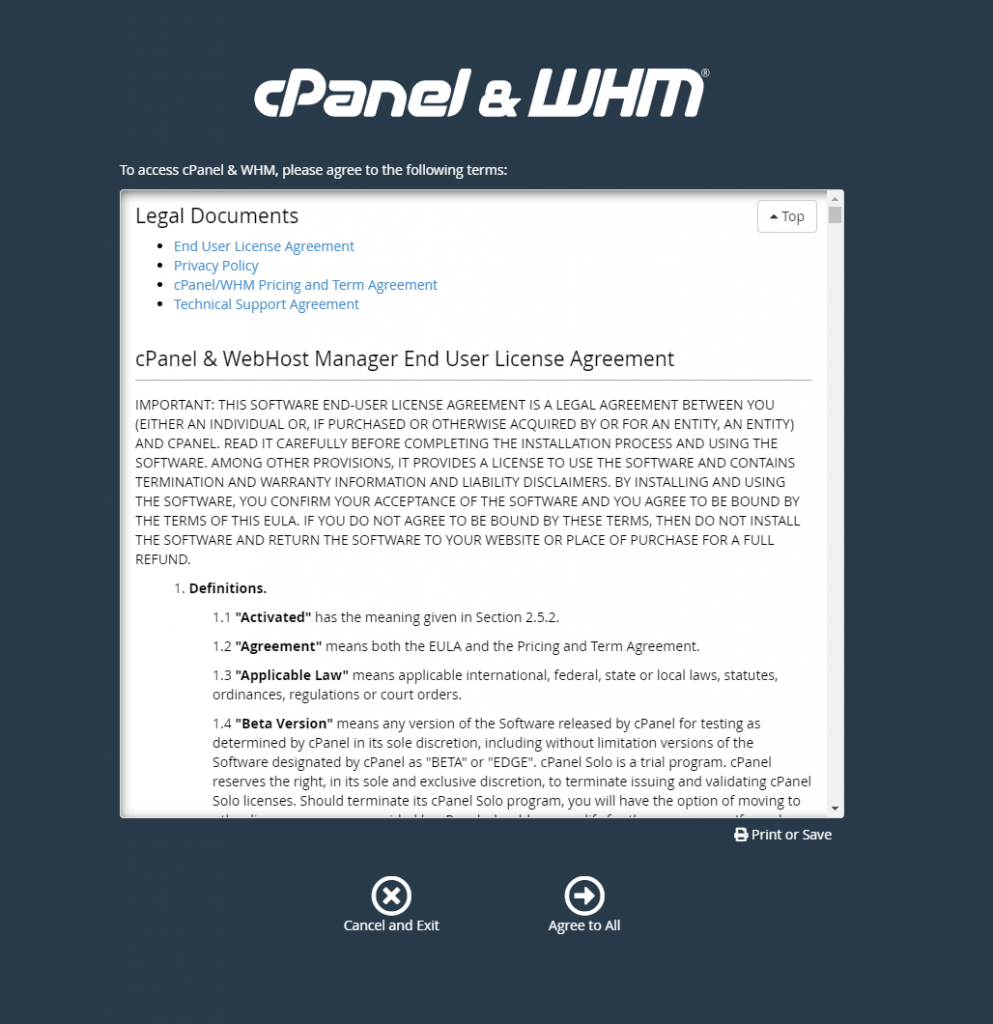 نحوه نصب cPanel / WHM در CentOS 7
